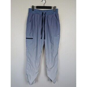 FIGS Scrub Pants Womens Medium Petite Blue Ombre Technical Collection Cargo